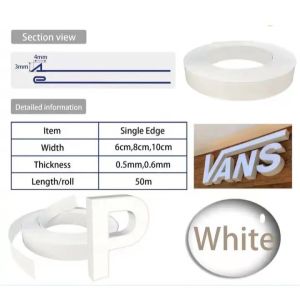 White Glossy Channel Letter Trim Signage Aluminum Trim Cap For Channel Letter