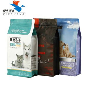Cheap Customized Flat Bottom Plastic Cat Food Bag VMPET Dog Food Packaging MOPP Laminated for sale