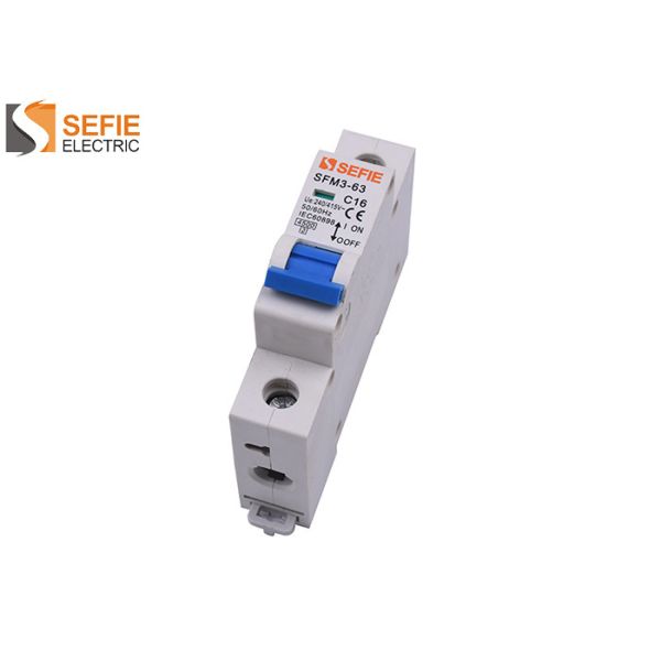 1 Pole 230V Mini Circuit Breaker Type B Curve Mcb Easy Mounting Onto 35mm DIN