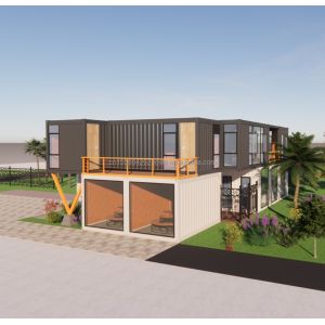 EU 20ft Container Combination Hotel Mobile Wooden House Modern Simple Style