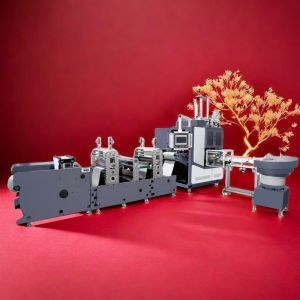 offline glue less auto knife turret rewinder slitting machinery full or semi