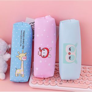 Cute School Pencil Case with Custom Design by Talented Artist and Zipper Closure