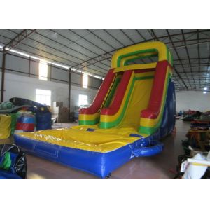 Customized Large Inflatable Water Slides , Blow Up Pool Slides For Inground