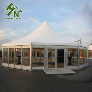 Multi Sided Outdoor Hexagon Shaped Tent Heavy Duty Aluminum Structure