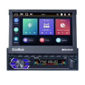 7Inch HD Retractable Screen Car Stereo 1Din Mp5 Multimedia Player