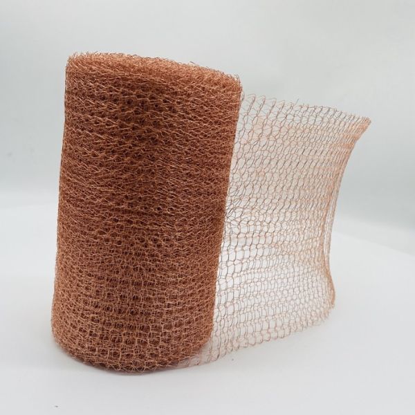 Quality 4" x 45' Knitted Metal Mesh , Distilling Copper Mesh Knitted wholesale