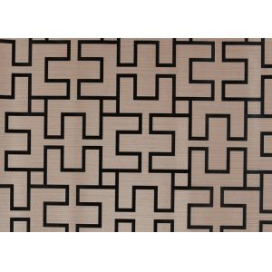 Embossed 3D Home Wallpaper / Modern Vinyl Wallpaper with Coffee Geometric