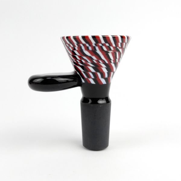 14mm Male Wig Wag Borosilicate Glass Bong Bowl With Handle For Tobacco