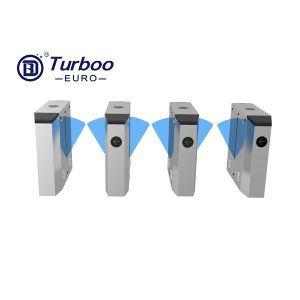 304SUS Turnstile Barrier Gate Access Control Space Saving With Biometric Devices