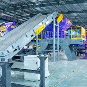 Double Shaft Textile Shredder with 1-10 Cm Output 300-22000 Kg/hour Capacity and