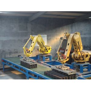 Robot Setting System Automatic Brick Making Machine 0.8Mpa Pressure