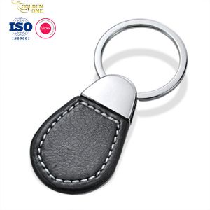 Genuine Leather Key Fob Customized Souvenir Enamel Personalised Keychain