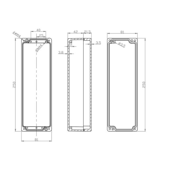 250x80×64mm Outdoor Weatherproof Connection Box