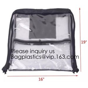 Drawstring Bags, Waterproof Small Clear Bag For Stadium Colleges Sport Event