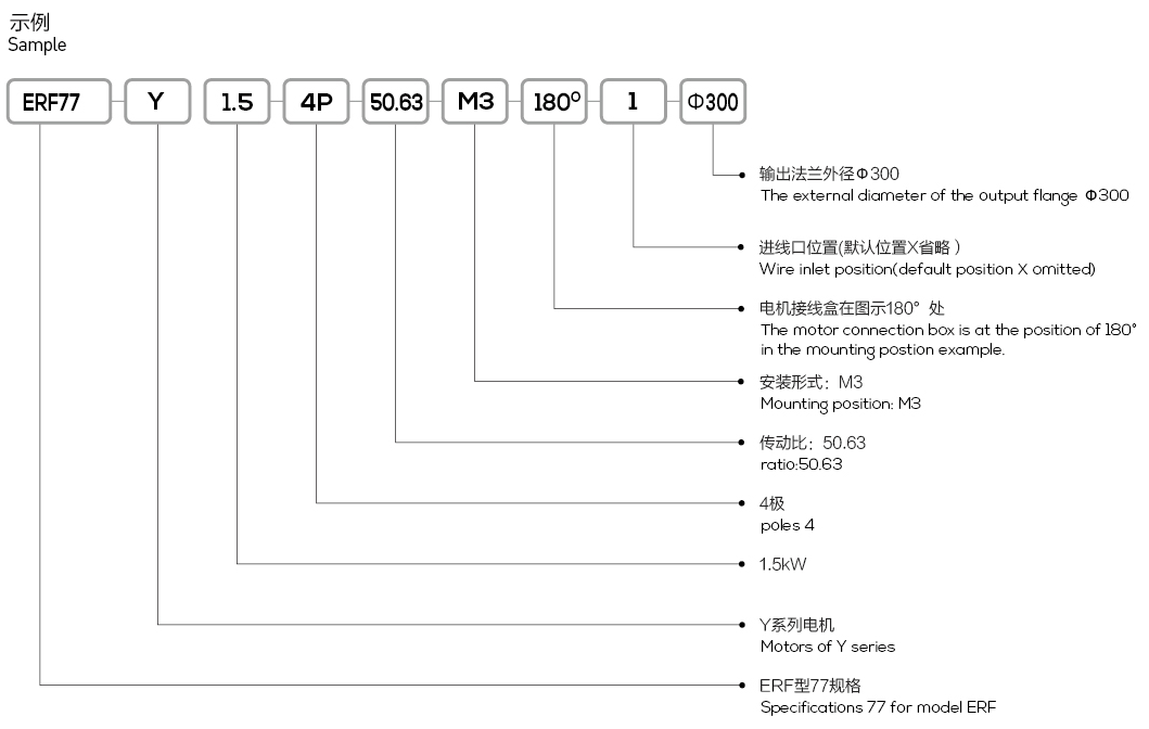 ERX Series Inline Helical Gear Motor
