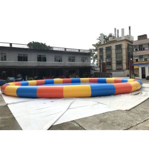 Round 10m Diameter Plato Portable Water Pool Logo Printing