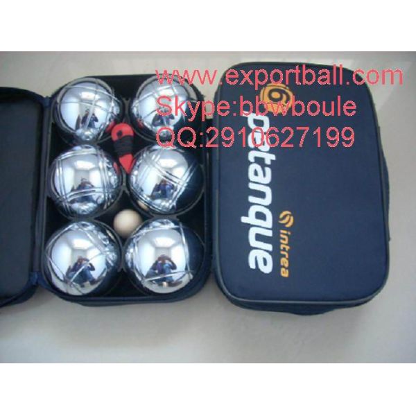 6 Metal Ball Bocce , Petanque set, Boules Set