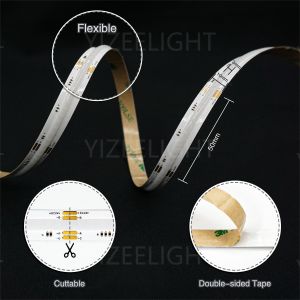 Dotless RGB+CCT COB LED Strips 840Chips/M RGB+ 3000 - 6000K 21W/M