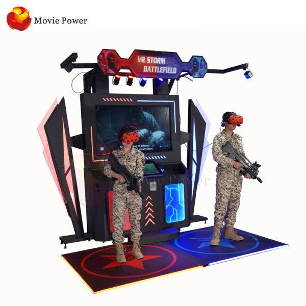 Quality 2 Players Interactive Standing Virtual Reality Simulator Electric Platform wholesale