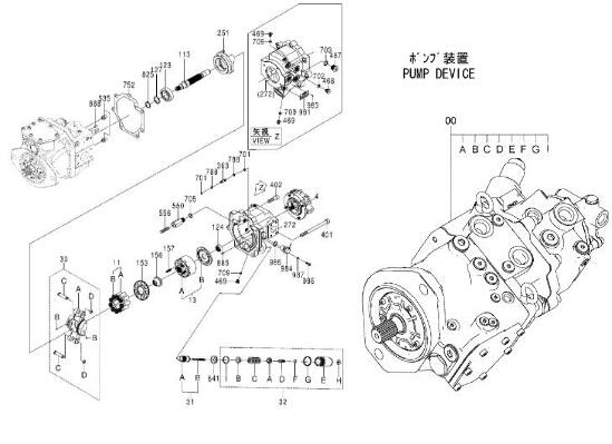 4666665 9295139 A10V28 Hydraulic Piston Pump for Hitachi ZX70-3 ZX80-3 Excavator Parts