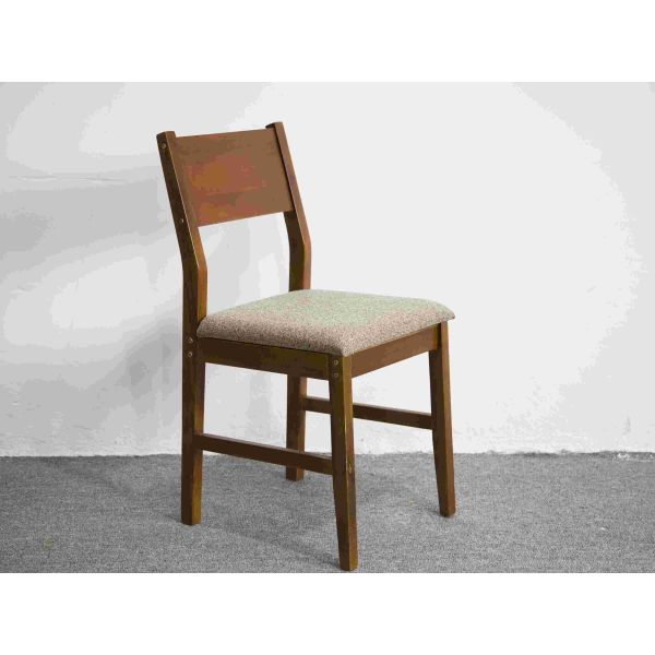 Quality Walnut Solid Wood Dining Chair With Cushion Sloping Back wholesale