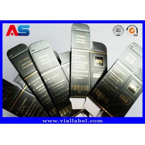 Printed Cardboard Storage 10ml Vial Boxes With Lids Bodybuilding Gels Gold Foil