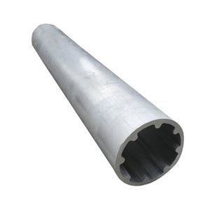 6063 T5 Aluminum Extrusion Profiles Customized Tube Size Anodizing Powder