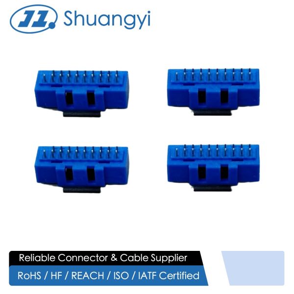 Quality 20-Pin IDC Dual-Row Enclosed Male Connector, Pin-Header Type, Exposed 3.2mm, Electronic PCB Signal Connector for Custom Wiring & Transmission Systems wholesale