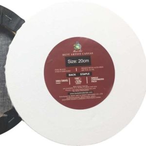 Round Shape Stretched Canvas Board White Blank Artist Canvas For Painting