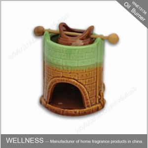 Ceramic Colorful Scented Oil Burner With Common Packaging / High End Gift Box
