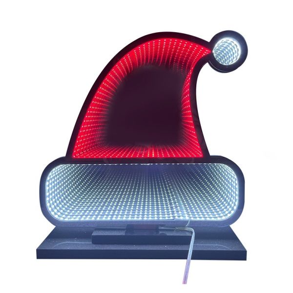 Quality Santa Patio Decorative Light Sign Led Tunnel Mirror Infinite Abyss Light for Indoor wholesale
