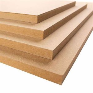 Density 680-830KG/M3 Hard Boards 18mm Plain Mdf Raw Wood Fiberboards 1220*2440mm