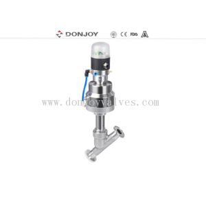 DN100 SS Pneumatic Actuator Angle Seat Valve with tri clamp end