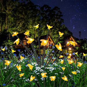 China Solar bee garden firefly light 10 Led Outdoor Solar Garden Decoration Lamp Lights Waterproof Firefly Swaying Lights on sale