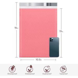 Eco Customised Forest Plastic Pastel Envelope light Green Poly Bubble Mailer