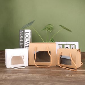 Custom Window Hand Box Recyclable Folding Paper Gift Box