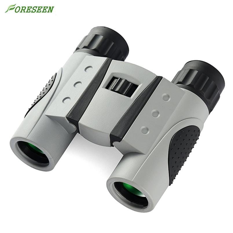FORESEEN 10x25 Compact Waterproof Binoculars Double Coated Grey Color
