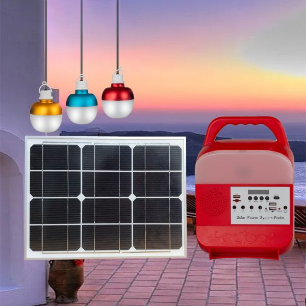 ISO 15W Solar Power Bank LED Lights Mono Crystalline Cell Off Grid Solar