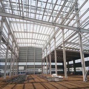 Pre Engineered Steel Structure Warehouse with Q355/Q235B Frame
