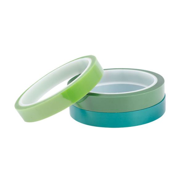 Quality 50microns Green Polyester Tape 600mm Epoxy Resin Barrier Tape For Circuit Board wholesale
