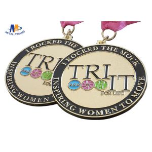 Turtle shell Custom Made Medals Background Sandblast Medallion Shiny Gold