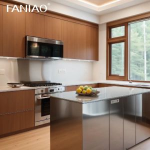 China New Industrial Design Stainless Steel 304 Kitchen Cabinets Island With Sink And Faucet on sale
