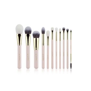 Vonira Brand New Basic 11 Pieces Makeup Brushes Collection Set de Brochas de Maquillaje Profesional Pink Gold Nude Color