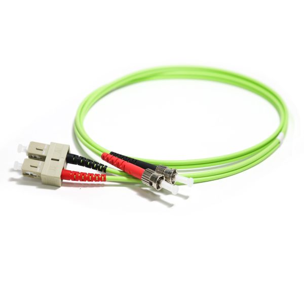 Fibre Optic Cable Multimode ST Duplex MM OM2 50/125 3.0mm Fiber Patch Cord ST-LC UPC, 1M/2M/3M/5M/10M