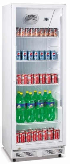 310L upright single door ABS inner direct cooling commercial display beverage