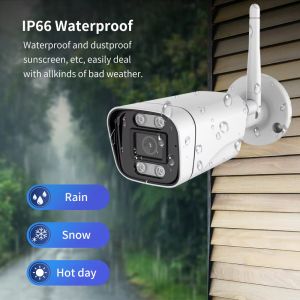4MP Waterproof Night Vision IP WiFi Bullet CCTV Network Camera With Audio Tuya