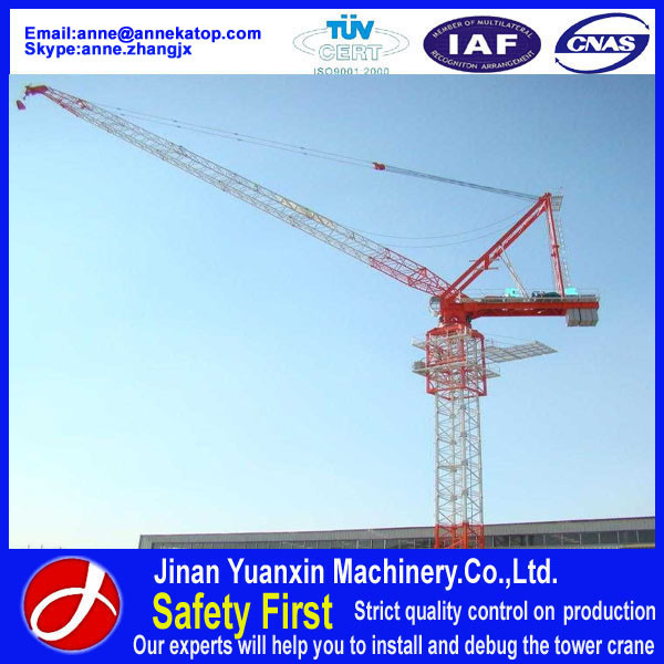 Quality 10t luffing tower crane in Europ wholesale