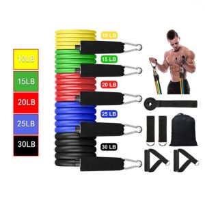 China Muscle Training TPE Pull Up Resistance Bands 1.2m 11 Pcs Set on sale