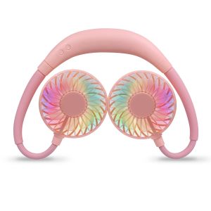 Rechargeable Portable LED Hanging Neck Fan For Mountaineering