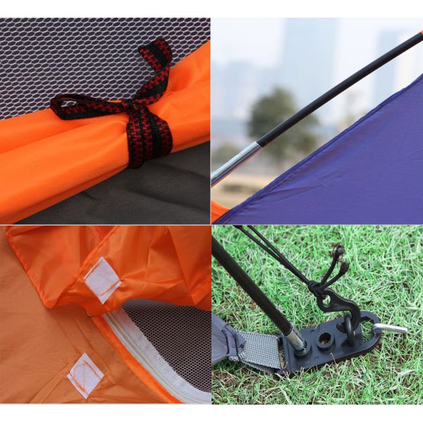 3 to 4 Person One Door Double Layer Waterproof Outdoor Folding Tent with a Free Carry Bag(HT6014)
